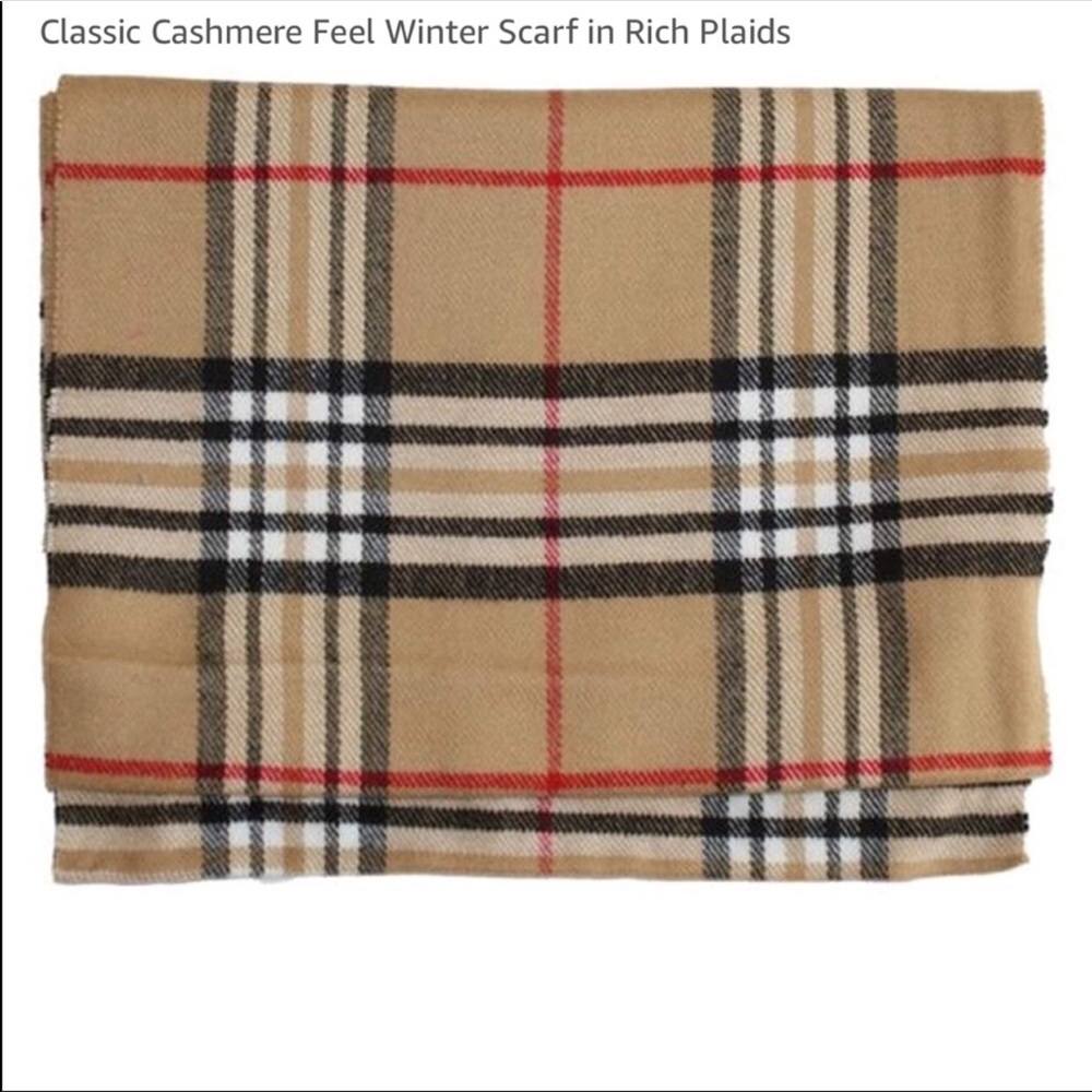 HIGHLANDER SCARF Plaid Cashmere Blend Scarf - Picture 4 of 7